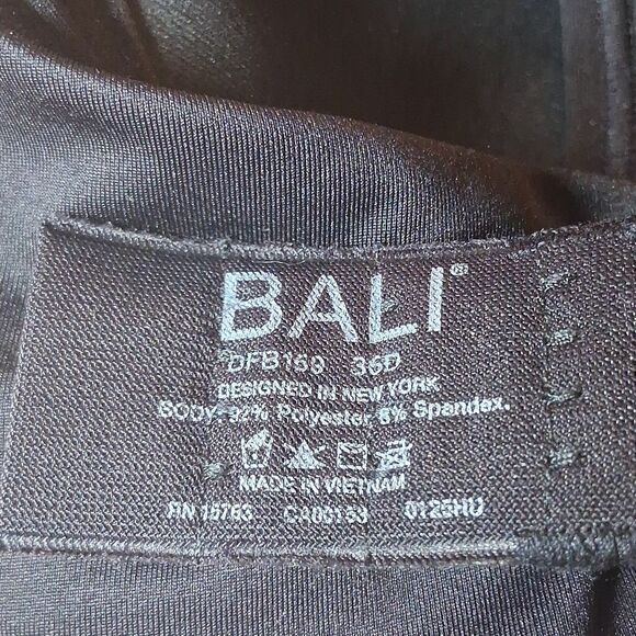Bali 2pk Underwire T-Shirt Bras DFB169 Black/Nude Full Coverage, 36D New - Picture 10 of 10